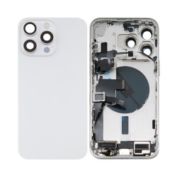 Tampa Traseira+Frame+Flex+Vibrator Apple iPhone 15 Pro Max com  Wireless Charge+Flashlight Flex Branco